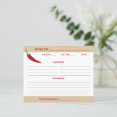 レッドチリペッパーレシピカード (スタンド正面)