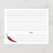 レッドチリペッパーレシピカード (裏面)