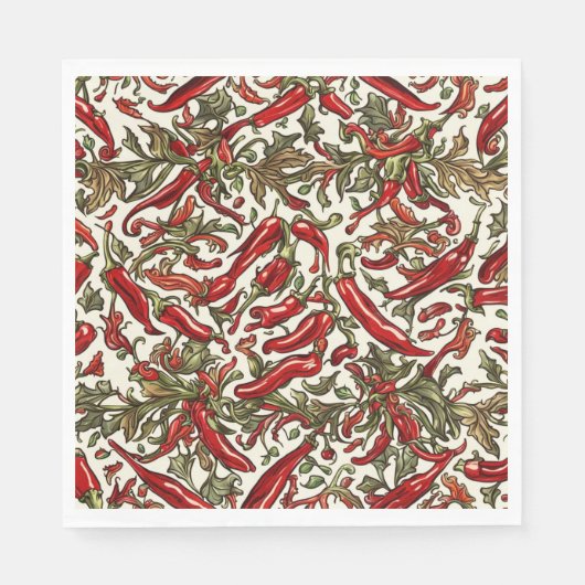 レッドチリペッパーヴィンテージ スタンダードランチョンナプキン (正面)