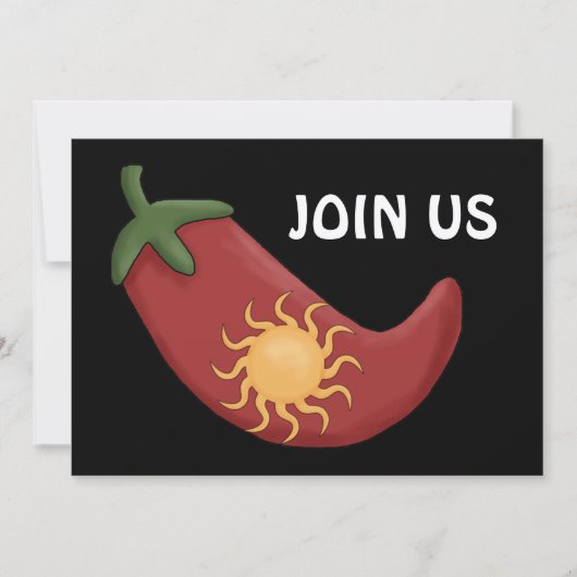 レッドチリペッパーBBQ - ウエスタンパーティー 招待状 (正面)