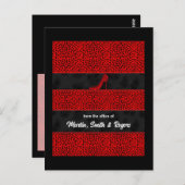 レッドチータープリント パーソナライズされた ポストカード (正面/裏面)