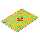 レッドツィアシンボルニューメキシコターコイズ羽 ノートブック (左側)