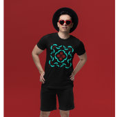 レッドツィアシンボルニューメキシコターコイズ羽 Tシャツ