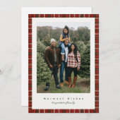 レッドツイードフォトカードホリデーカード シーズンカード (正面/裏面)