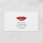 レッドツヤキスシックモダングラム美しい 名刺 (裏面)