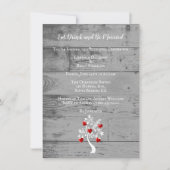 レッドツリーのハート結婚のリハーサルディナー招待状 招待状 (正面)