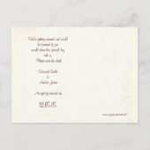 レッドツリーウェディング　セーブ・ザ・デート 案内ポストカード (裏面)