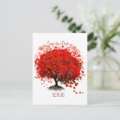 レッドツリーウェディング Tシャツ、ギフト、ステッカー＆ウェディングファボリット 案内ポストカード (スタンド正面)