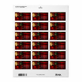 レッドツリーオーナメントクリスマス住所 シール (フルシート)