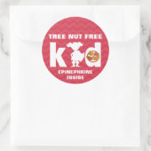 レッドツリーナットフリーキッドガールシルエットエピネフリン ラウンドシール (バッグ)