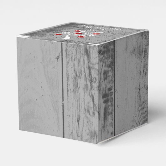 レッドツリーハート結婚式の引き出物ボックス フェイバーボックス (正面サイド)