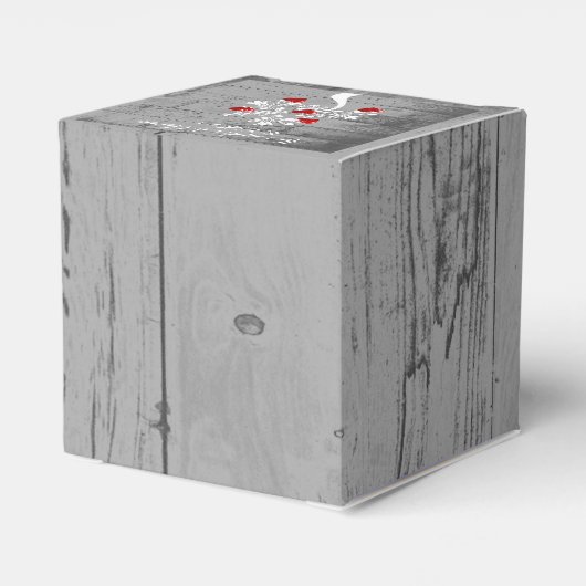 レッドツリーハート結婚式の引き出物ボックス フェイバーボックス (裏面サイド)