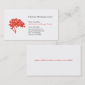 レッドツリーホリスティックと自然治癒 名刺 (正面/裏面)