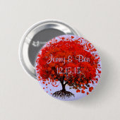 レッドツリー結婚のTシャツ、ギフト、ステッカー、お気に入り 缶バッジ (正面&裏面)