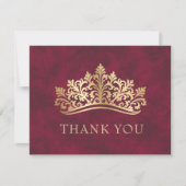 レッドティアラクラウンエレガントキンセアニェラ サンキューカード (正面)