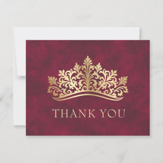 レッドティアラクラウンエレガントキンセアニェラ サンキューカード (正面)