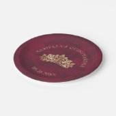 レッドティアラクラウンエレガントキンセアニェラ ペーパープレート (アングル)