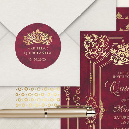 レッドティアラクラウンエレガントキンセアニェラ ラウンドシール