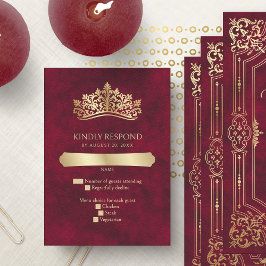 レッドティアラクラウンエレガントキンセアニェラ 出欠カード