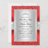 レッドティアラ&ダマスクスウィート16バースデーパーティー 招待状 (裏面)