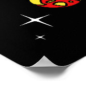 レッドティラノサウルスレックスディノスイン宇宙 ポスター (角)