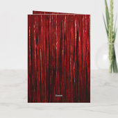 レッドティンセル金ゴールドグリッタークリスマスツリー カード (裏面)