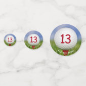 レッドティーで13th誕生日のゴルフボール コンフェッティ (正面)
