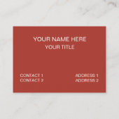 レッドティール(緑がかった色)シェブロンストライプ 名刺 (裏面)