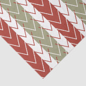 レッドティール(緑がかった色)シェブロンストライプ 薄葉紙 (詳細)