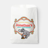 レッドティール(緑がかった色)ブルーヴィンテージサーカス誕生日 フェイバーバッグ (正面)