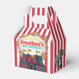 レッドティール（緑がかった色）ブルーヴィンテージサーカス誕生日 フェイバーボックス