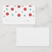 レッドティール(緑がかった色)結婚紙吹雪座席表 プレイスカード (正面/裏面)