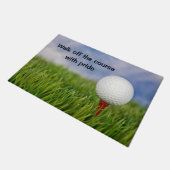 レッドティー付きゴルフボール引用文 ドアマット (アングル)
