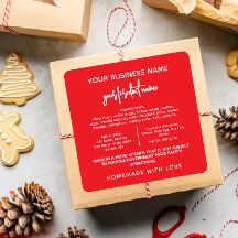 レッドテキサス州コテージ法フードラベルシール