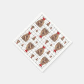 レッドテキサス州卒業アルマジロ スタンダードカクテルナプキン (角)