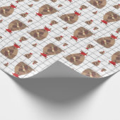 レッドテキサス州卒業アルマジロ ラッピングペーパー (角)