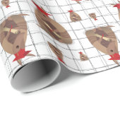 レッドテキサス州卒業アルマジロ ラッピングペーパー (ロールコーナー)