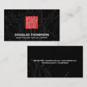 レッドテック回路のロゴ 名刺 (正面/裏面)