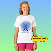 レッドテニスエースカスタム文字 Tシャツ