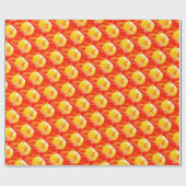 レッドテニスシルエット誕生日ラッピング紙 ラッピングペーパー (フラット)