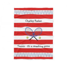 レッドテニス引用文 パーソナライズされたストライプの