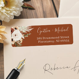 レッドテラコッタパンパスグラスフローラ差出人住所 ラベル