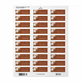 レッドテラコッタパンパスグラスフローラ差出人住所 ラベル (フルシート)