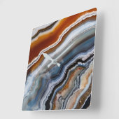 レッドテラコッタホワイトブラックブルー金ゴールドアゲード スクエア壁時計 (傾斜)