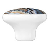 レッドテラコッタホワイトブラックブルー金ゴールドアゲード セラミックノブ (側面)