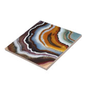 レッドテラコッタホワイトブラックブルー金ゴールドアゲード タイル (側面)