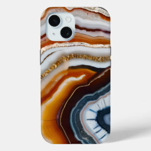 レッドテラコッタホワイトブラックブルー金ゴールドアゲード iPhone 15ケース