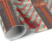 レッドテレフォンバンドロックnロール電気ギター ラッピングペーパー (ロールコーナー)