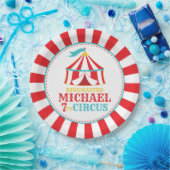 レッドテントサーカスカーニバル誕生日パーティープレート ペーパープレート (パーティー)