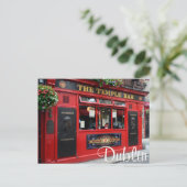 レッドテンプルバーパブinダブリン文字ポストカード ポストカード (スタンド正面)